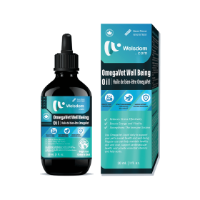 Omegavet Well Being Oil for Dogs and Cats Natural Omega Fatty Acids for Healthy Coat Skin and Joints